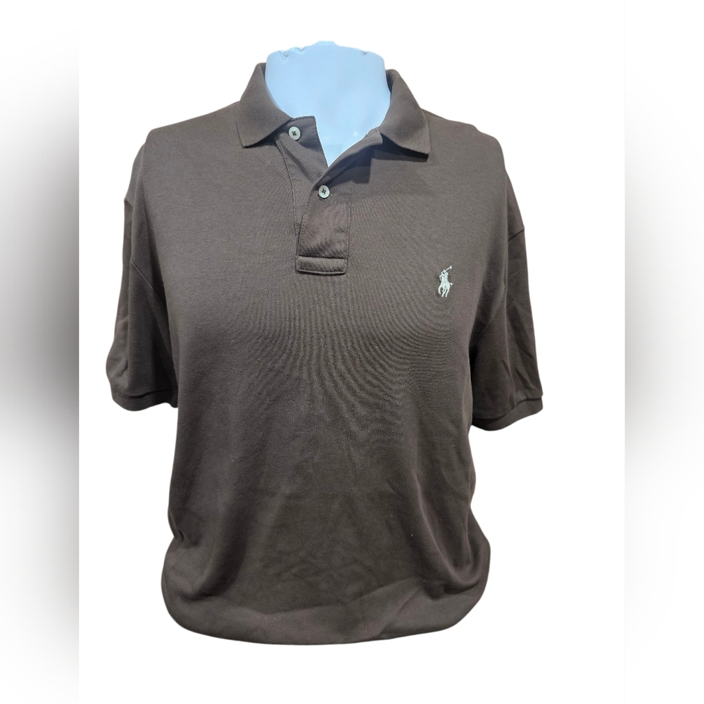 Polo by Ralph Lauren‎ Brown Short Sleeve Cotton Polo Shirt Size M  Hong Kong